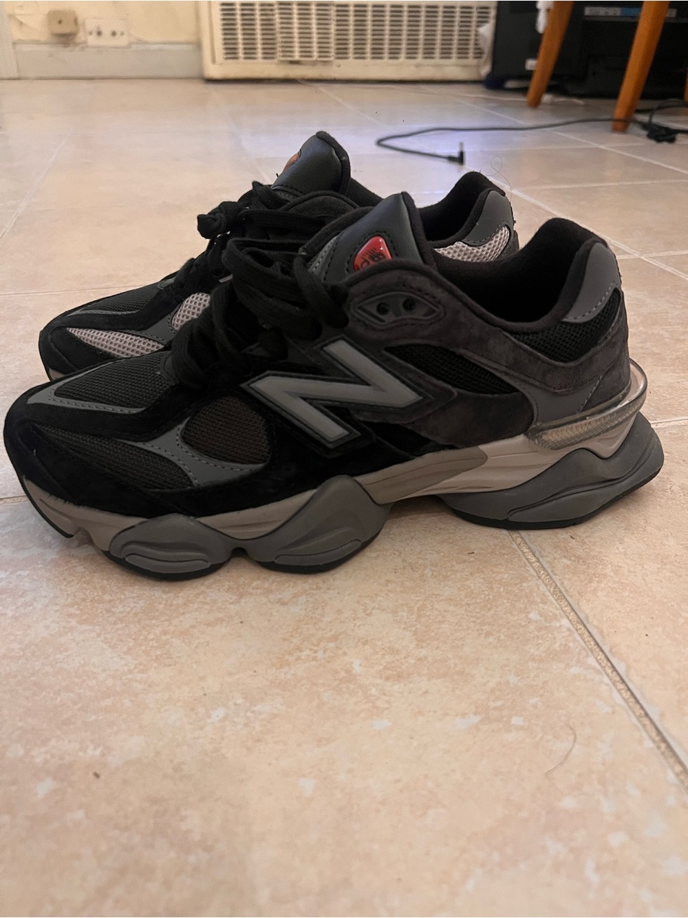 New Balance 9060 Black and Gray Chunky Runner Sneakers